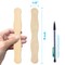 CraftySticks Wavy Wooden Fan Handle Sticks – 8 Inch Birch Wood for Crafts, DIY Fans, and Promotional Use, Natural